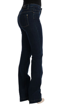 Thumbnail for Chic Flared Cotton Jeans in Blue