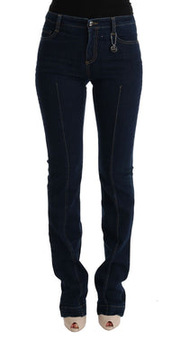 Thumbnail for Chic Flared Cotton Jeans in Blue