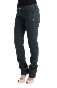 Thumbnail for Chic Superslim Gray Cotton Jeans