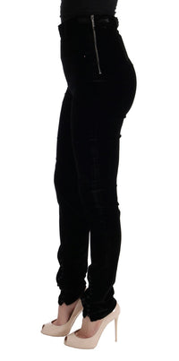 Thumbnail for Sleek High-Waist Black Trousers