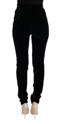 Thumbnail for Sleek High-Waist Black Trousers