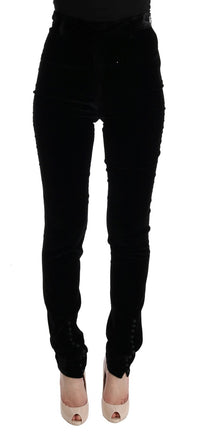 Thumbnail for Sleek High-Waist Black Trousers