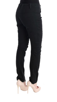 Thumbnail for Chic Black Slim Fit Trousers