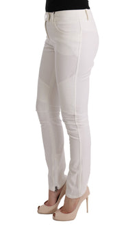 Thumbnail for Chic White Slim Fit Cotton Pants