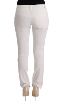 Thumbnail for Chic White Slim Fit Cotton Pants