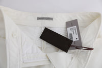 Thumbnail for Chic White Slim Fit Cotton Pants
