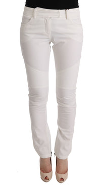 Thumbnail for Chic White Slim Fit Cotton Pants