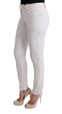 Thumbnail for Chic White Slim Fit Cotton Pants