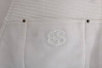 Thumbnail for Chic White Slim Fit Cotton Pants
