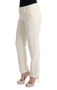 Thumbnail for Chic White Regular Fit Pants