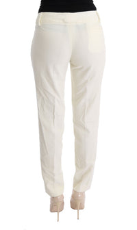 Thumbnail for Chic White Regular Fit Pants