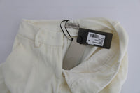 Thumbnail for Chic White Regular Fit Pants