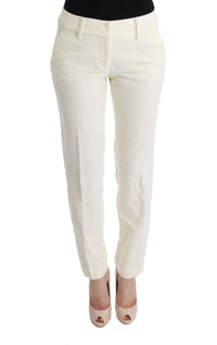 Thumbnail for Chic White Regular Fit Pants