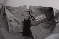 Thumbnail for Chic Gray Cropped Silk Pants
