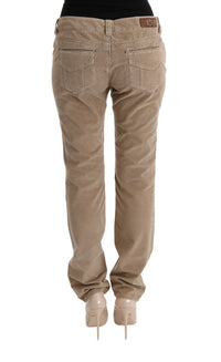 Thumbnail for Beige Regular Fit Luxe Trousers