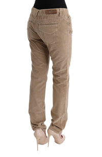 Thumbnail for Beige Regular Fit Luxe Trousers
