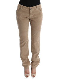 Thumbnail for Beige Regular Fit Luxe Trousers