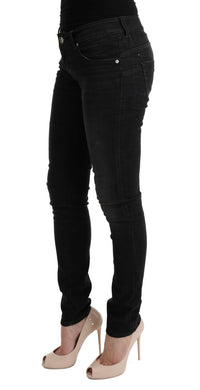 Thumbnail for Chic Slim Fit Black Cotton Jeans