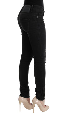 Thumbnail for Chic Slim Fit Black Cotton Jeans