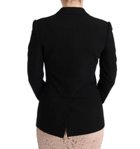 Thumbnail for Elegant Black Jacquard Slim Fit Blazer