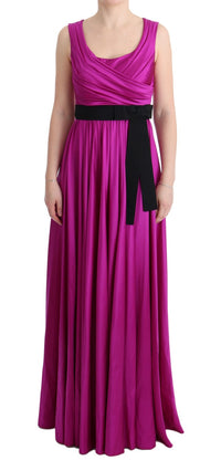 Thumbnail for Elegant Pink Silk Gown Dress