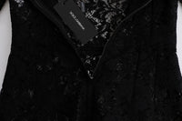 Thumbnail for Black Floral Lace Chamomile Embroidered Dress