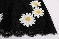 Thumbnail for Black Floral Lace Chamomile Embroidered Dress