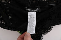 Thumbnail for Black Floral Lace Chamomile Embroidered Dress