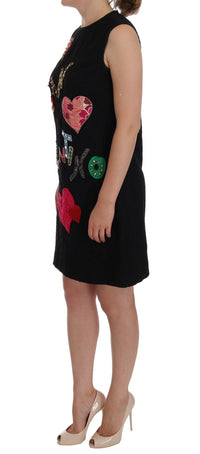 Thumbnail for Black Crystal-Embellished Stretch Mini Dress