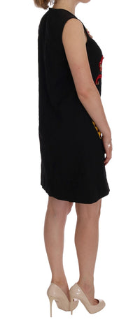 Thumbnail for Black Crystal-Embellished Stretch Mini Dress