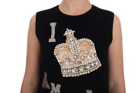 Thumbnail for Black Wool Crystal Princess Dress