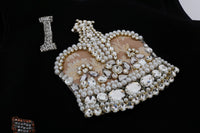 Thumbnail for Black Wool Crystal Princess Dress