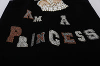 Thumbnail for Black Wool Crystal Princess Dress
