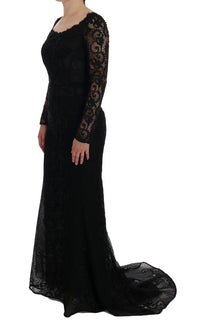Thumbnail for Elegant Full Length Black Sheath Maxi Dress