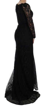 Thumbnail for Elegant Full Length Black Sheath Maxi Dress