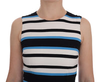 Thumbnail for Chic Striped Silk Sheath Dress
