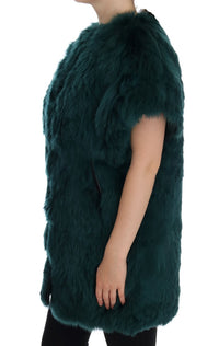 Thumbnail for Exquisite Green Alpaca Fur Long Vest