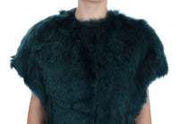 Thumbnail for Exquisite Green Alpaca Fur Long Vest