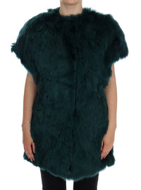 Thumbnail for Exquisite Green Alpaca Fur Long Vest