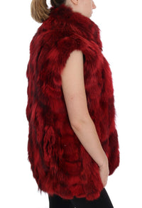 Thumbnail for Luxurious Red Coyote Fur Long Vest Jacket