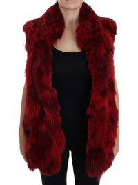 Thumbnail for Luxurious Red Coyote Fur Long Vest Jacket