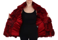 Thumbnail for Luxurious Red Coyote Fur Long Vest Jacket