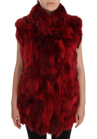 Thumbnail for Luxurious Red Coyote Fur Long Vest Jacket