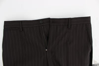 Thumbnail for Elegant Brown Striped Three-Piece Tuxedo