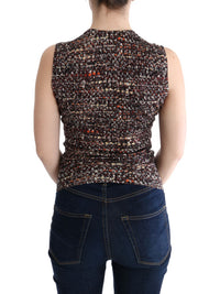 Thumbnail for Sleeveless Multicolor Knit Wool Top