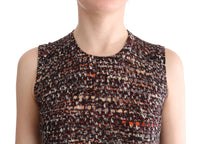 Thumbnail for Sleeveless Multicolor Knit Wool Top