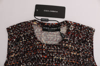 Thumbnail for Sleeveless Multicolor Knit Wool Top