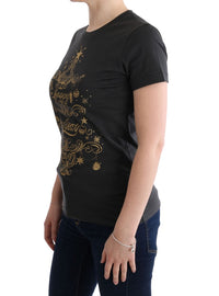 Thumbnail for Elegant Gray Cotton Tee with Exclusive Print