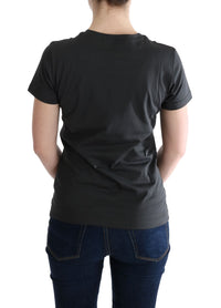 Thumbnail for Elegant Gray Cotton Tee with Exclusive Print