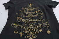 Thumbnail for Elegant Gray Cotton Tee with Exclusive Print